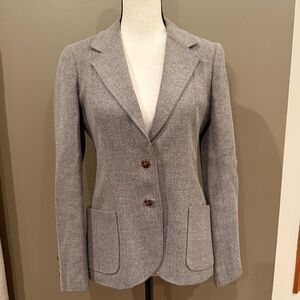 Vintage Larry Levine Wool Tweed Skirt Suit Set, Size 9/10